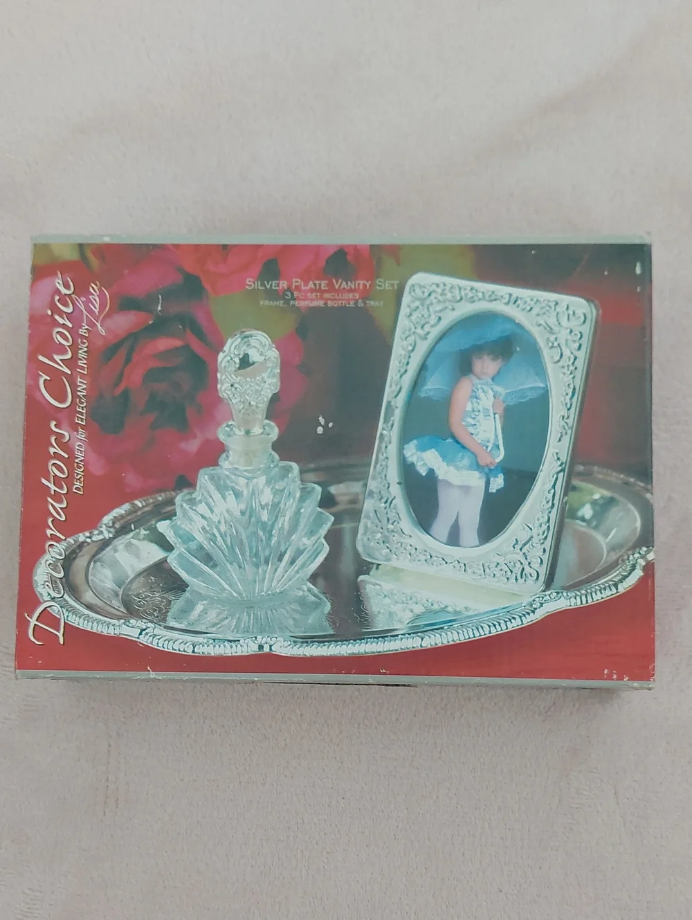 Decorators Choice Silver-plated Vanity Set NIB